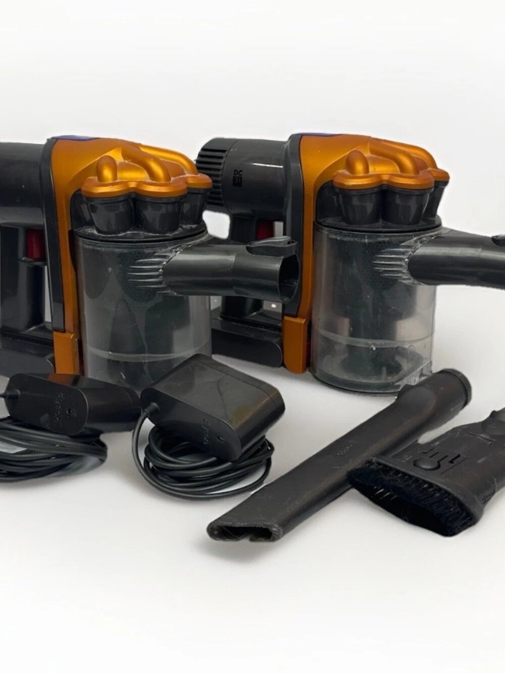 🔧 Lot of 2 Dyson DC31 Handheld Cordless Vacuums For Parts Repair Batteries Bad